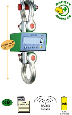 DINAMÓMETRO MCWN(M) 1500kg x 0,5kg